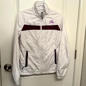 The North Face Women's White and Burgundy Jacket